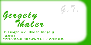 gergely thaler business card